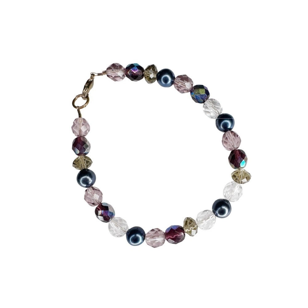5/$25 😻 Purple and Multicolor Beaded Bracelet